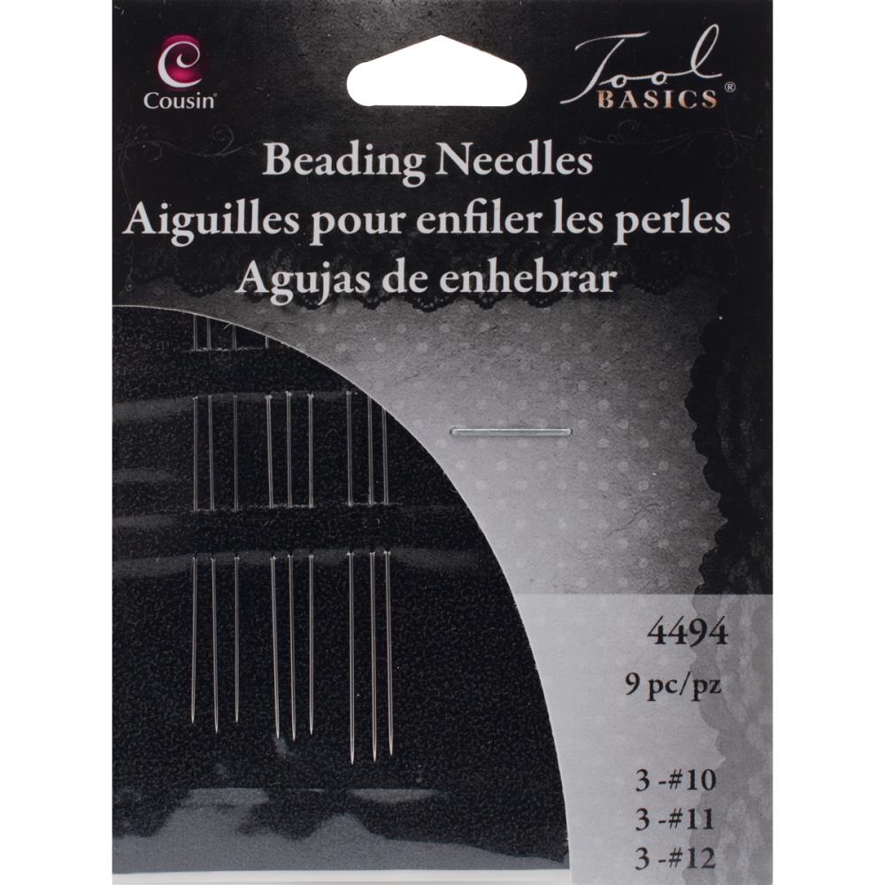 CousinDIY Beading Needles 9/Pkg - Size 10, 11, 12