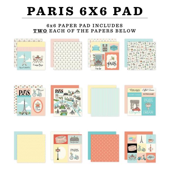 Paris 6x6 Paper Pad - Carta Bella
