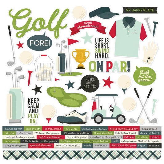 Golf 12x12 Cardstock Stickers by Simple Stories
