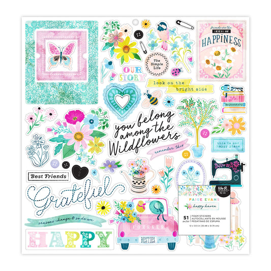 Happy Haven 12x12 Foam Stickers