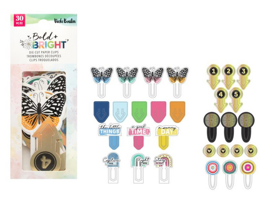 BOLD & BRIGHT - Die Cut Paper Clips