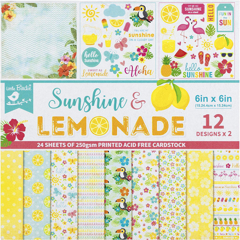 Sunshine & Lemonade 6x6 cardstock stack