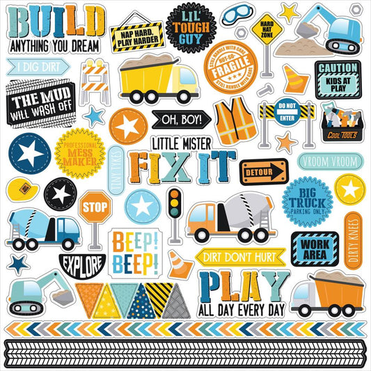 LITTLE BUILDER - 12x12 Element Sticker Sheet