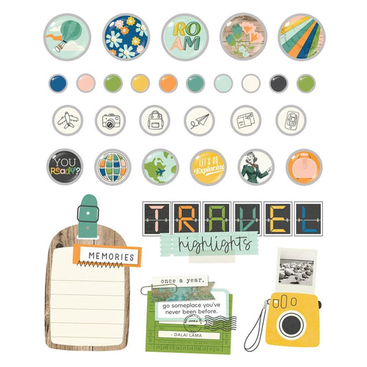 Happy Travels - Decorative Brads