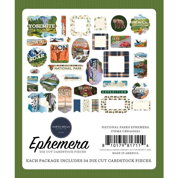 National Parks Icon Ephemera - Carta Bella