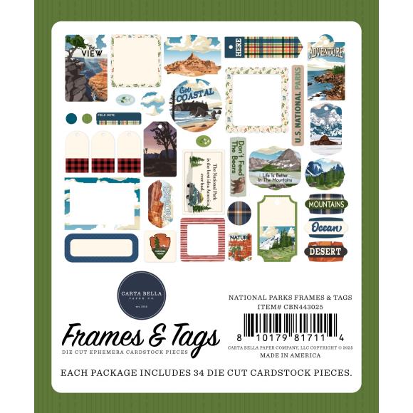 National Parks Frames & Tags - Carta Bella