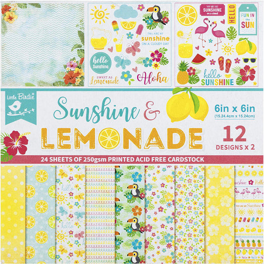 Sunshine & Lemonade 6x6 cardstock stack